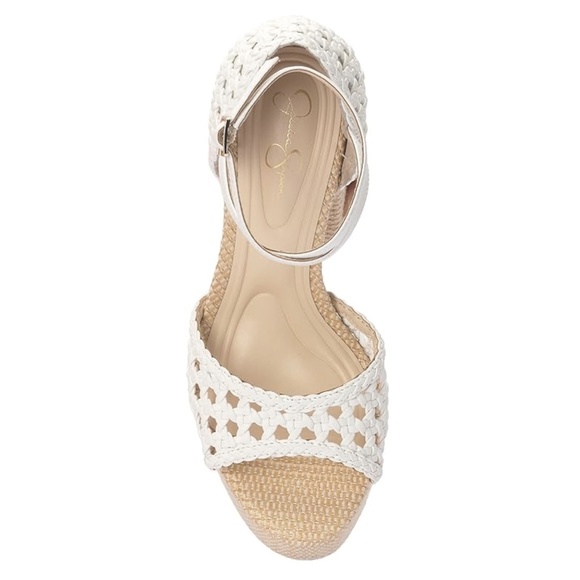 NEW Jessica Simpson Aditi Woven Platform Ankle Strap Sandals in Bright W… - Picture 2 of 5